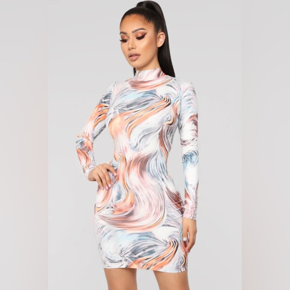 Stormy Weather Mini Dress - Multi